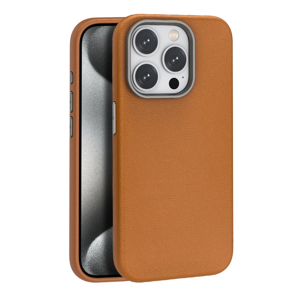 Joko iPhone 14 Pro Max Kılıf Wonder Deri Magsafe Kapak - Kahverengi
