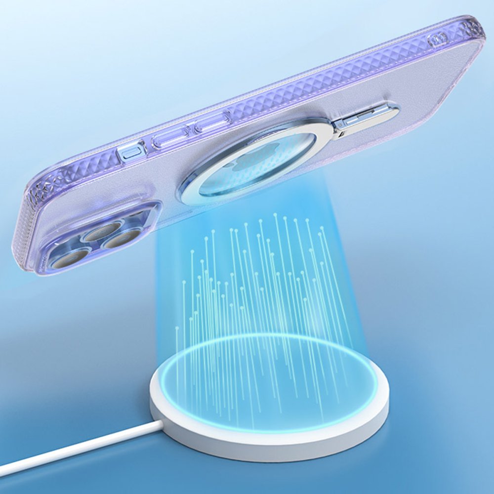 Joko iPhone 14 Pro Max Kılıf Zoom Standlı Silikon - Derin Mor