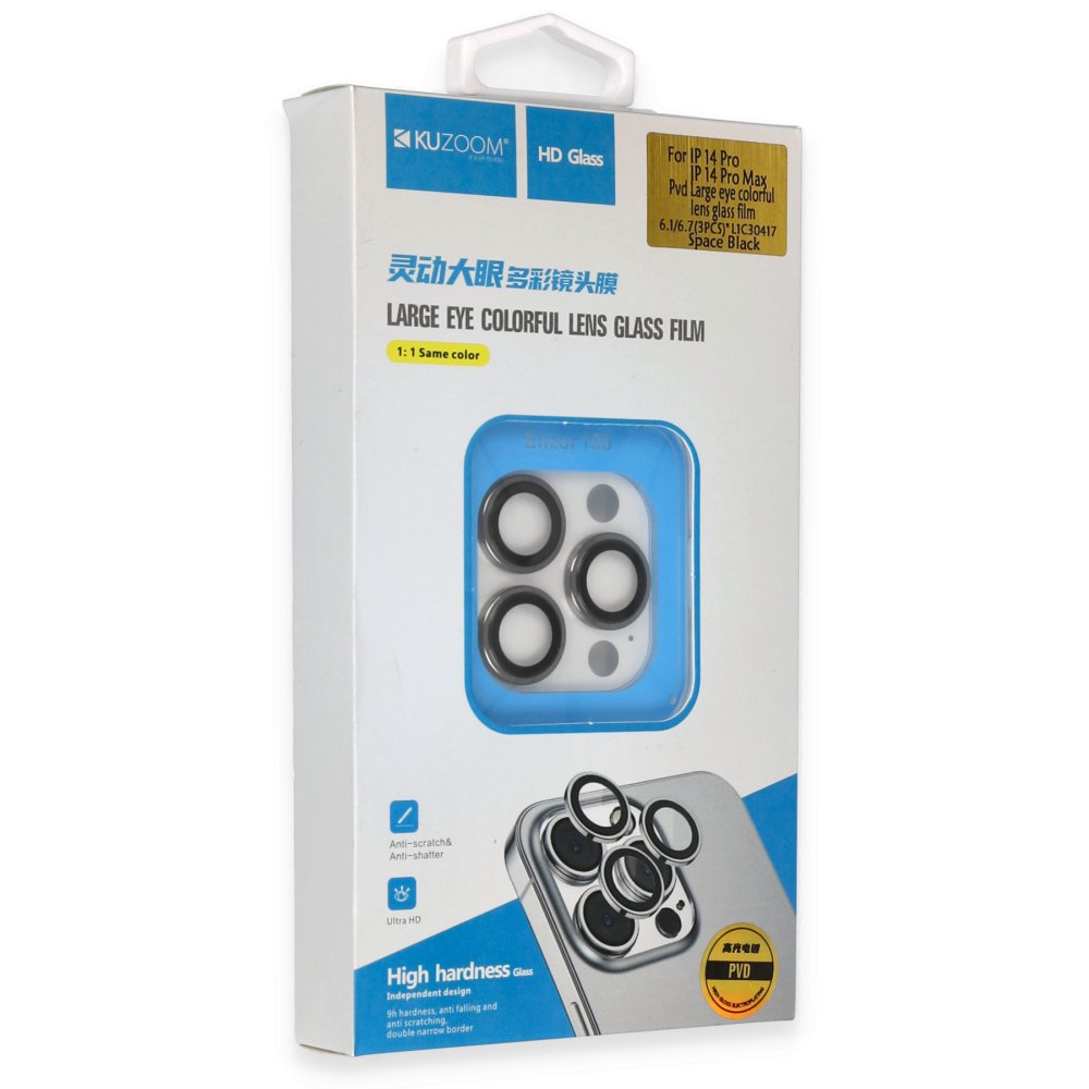 Keep Off iPhone 14 Pro Max Kuzoom Metal Kamera Lens - Gold