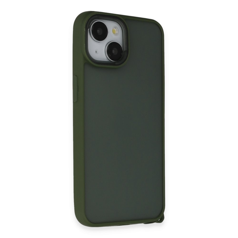Newface iPhone 15 Kılıf Elegant Kapak - Yeşil