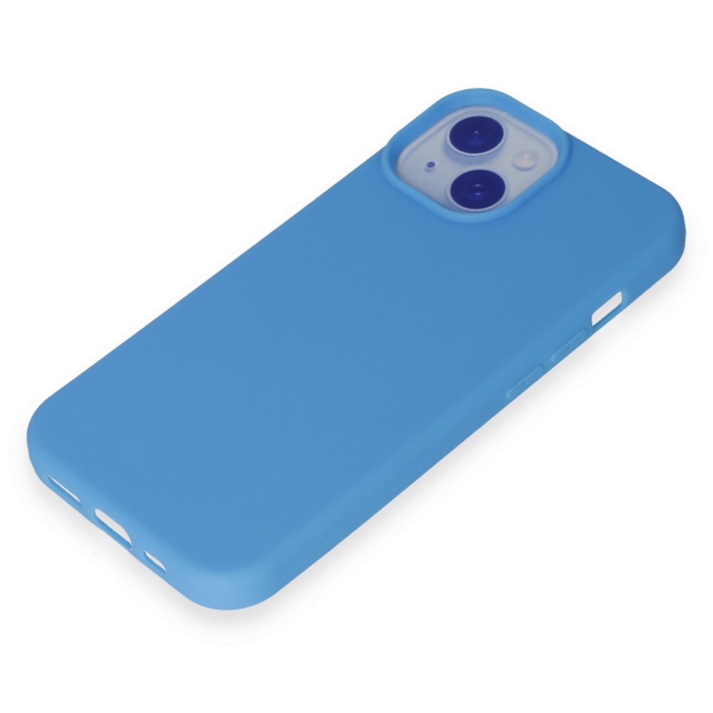 Newface iPhone 15 Kılıf First Silikon - Mavi