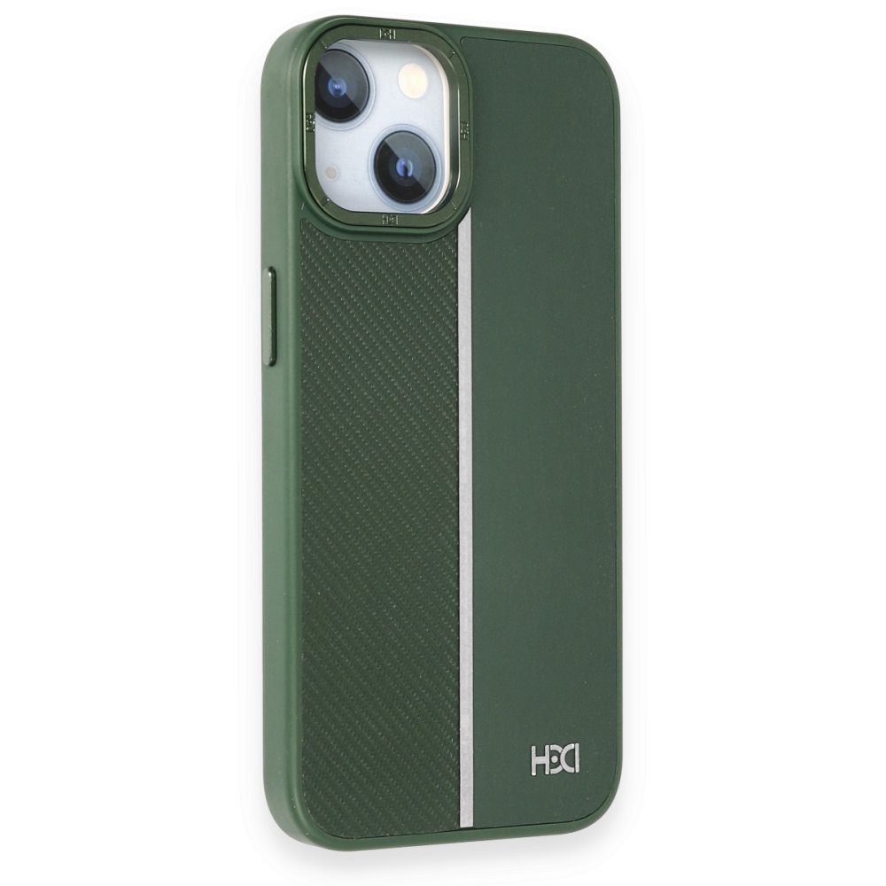 HDD iPhone 15 Kılıf HBC-155 Lizbon Kapak - Koyu Yeşil