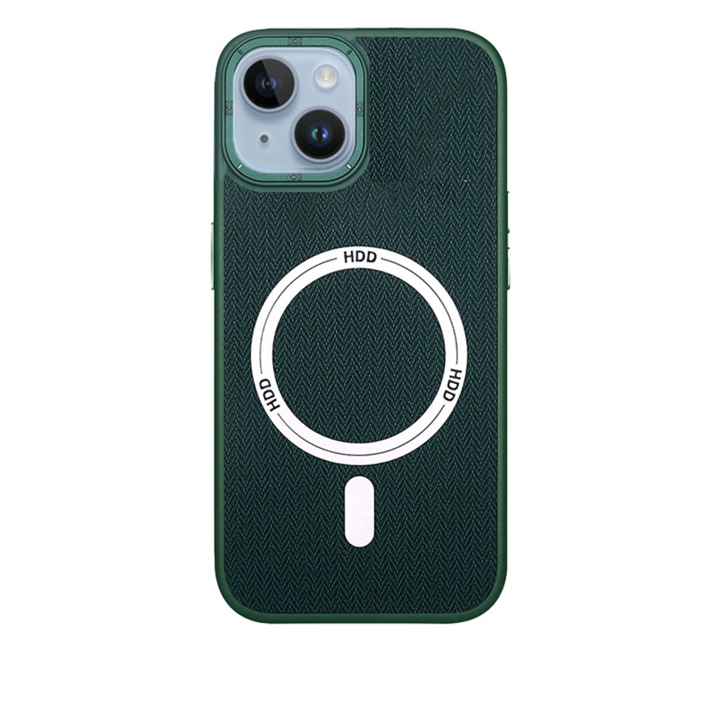 HDD iPhone 15 Kılıf HBC-157 Granada Magneticsafe Kapak - Koyu Yeşil