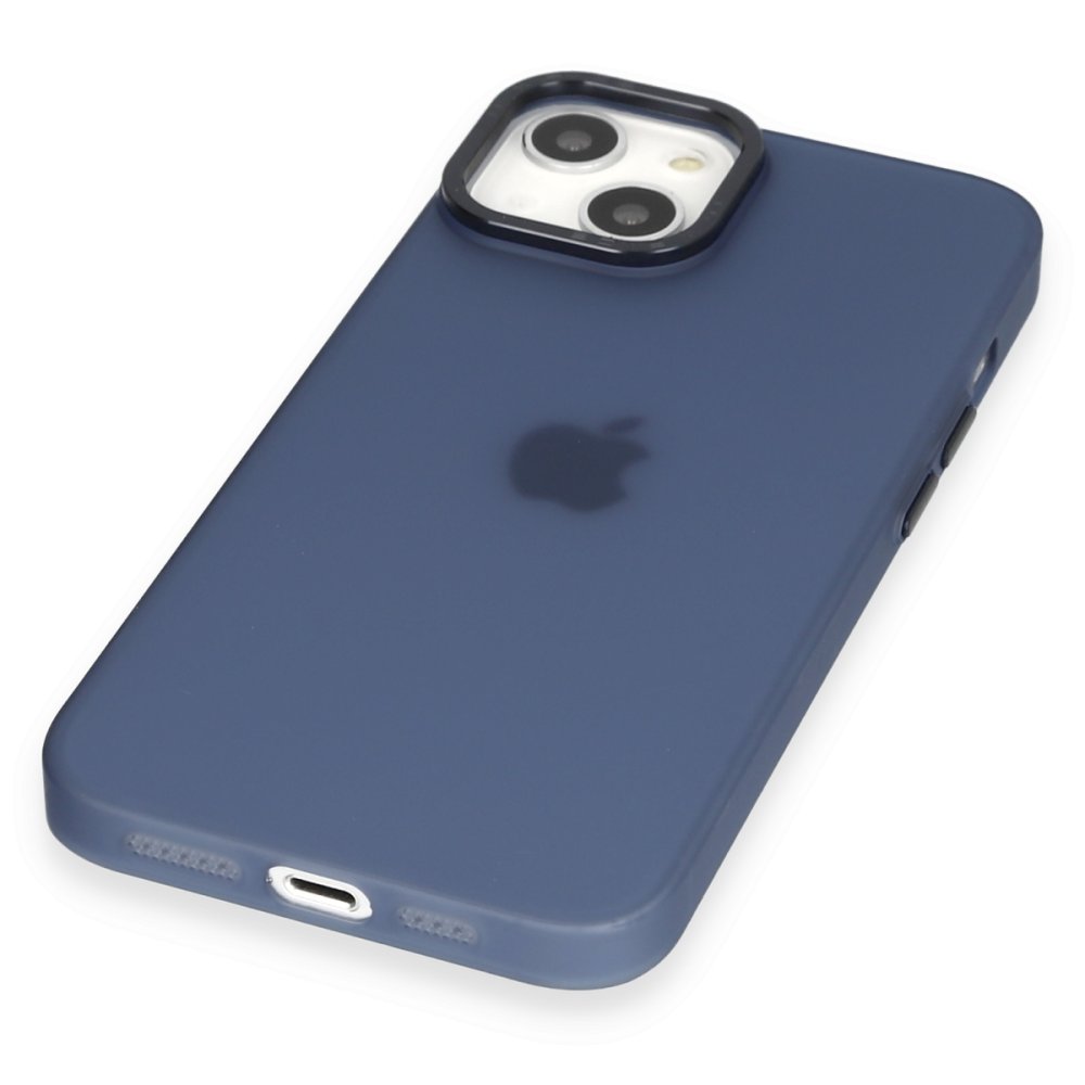 Newface iPhone 15 Kılıf Modos Metal Kapak - Mavi