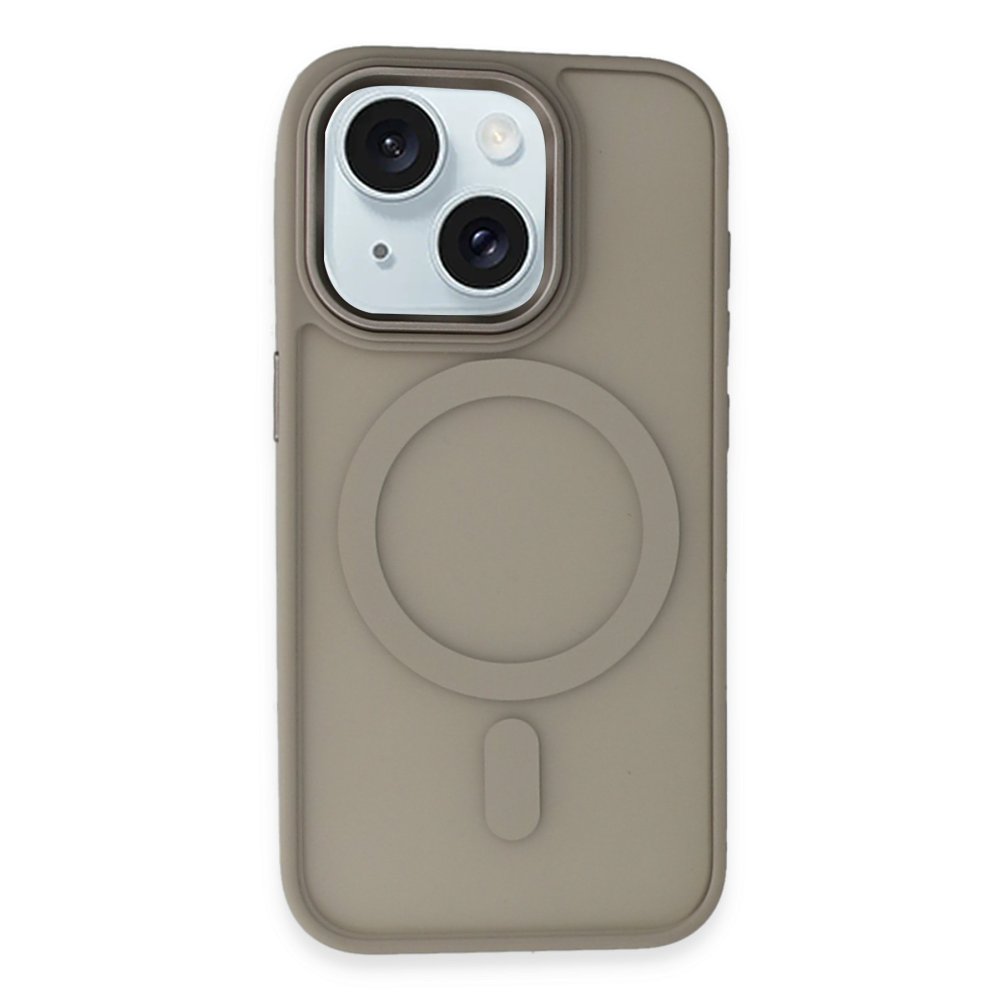Newface iPhone 15 Kılıf Oslo Magsafe Kapak - Titan Gri