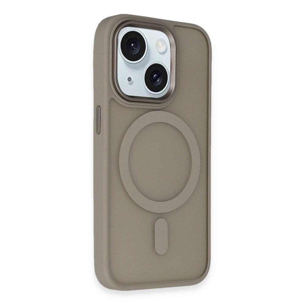 Newface iPhone 15 Kılıf Oslo Magsafe Kapak - Titan Gri