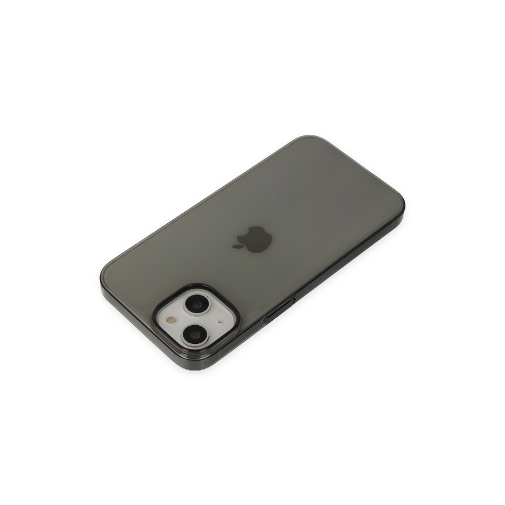 Newface iPhone 15 Kılıf Pc Sert Şeffaf Kapak - Siyah