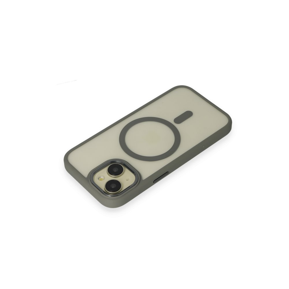 Newface iPhone 15 Kılıf Room Magneticsafe Silikon - Gri