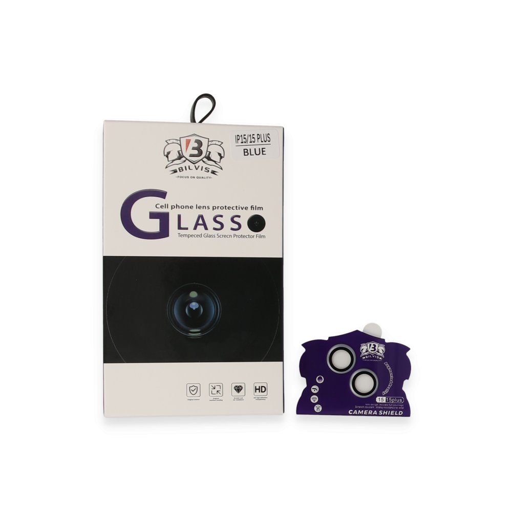 Newface iPhone 15 Plus Bilvis Titan Kamera Lens - Lacivert