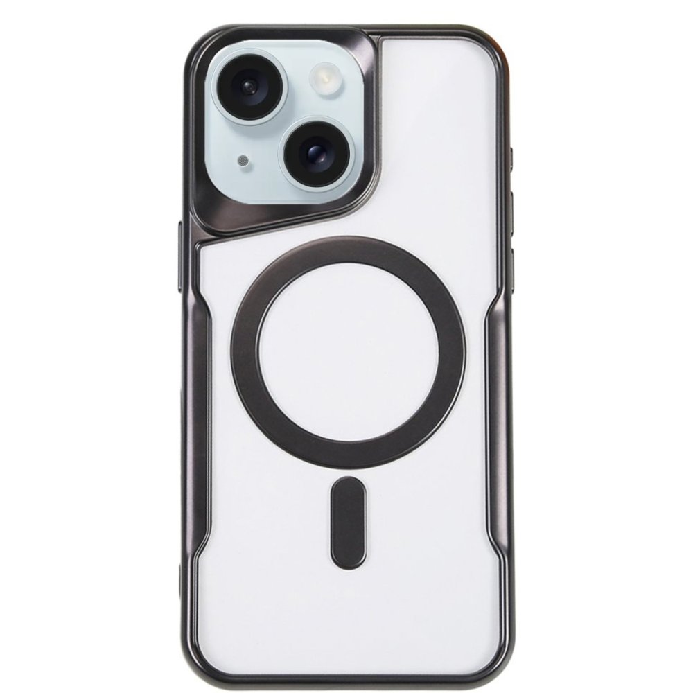Newface iPhone 15 Plus Kılıf Boyi Magsafe Silikon Kapak - Siyah