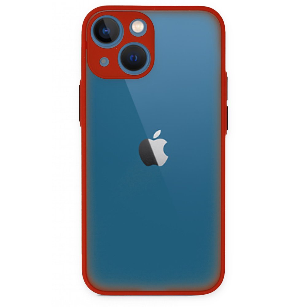 Newface iPhone 15 Plus Kılıf Montreal Silikon Kapak - Kırmızı