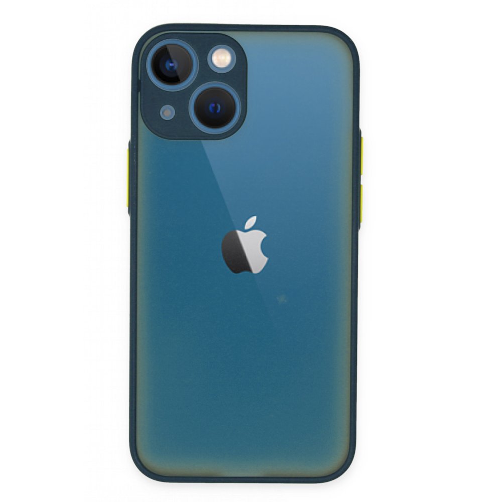 Newface iPhone 15 Plus Kılıf Montreal Silikon Kapak - Lacivert