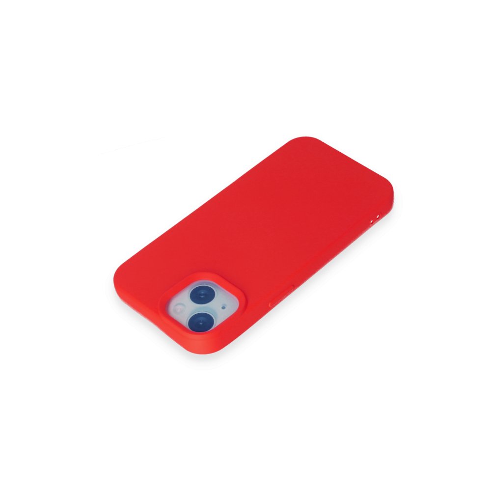 Newface iPhone 15 Plus Kılıf Nano içi Kadife Silikon - Kırmızı