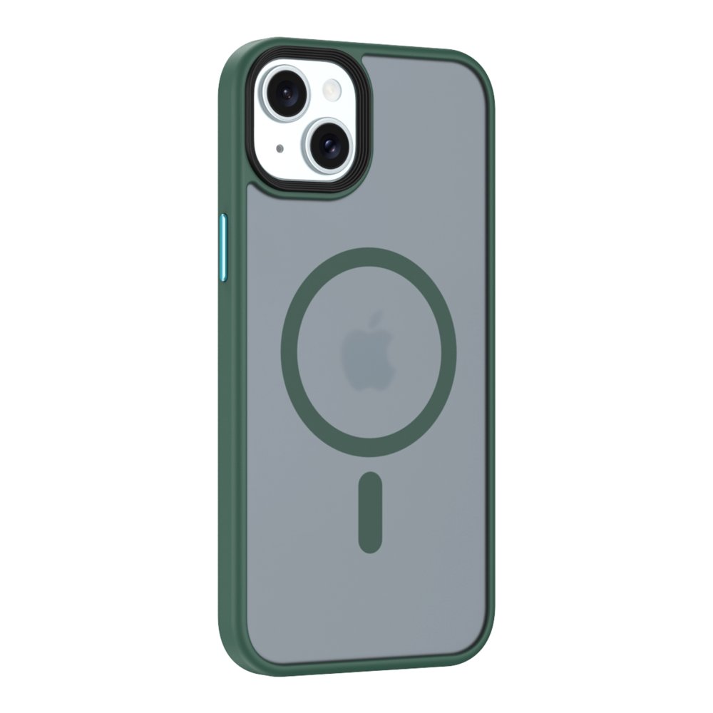 Newface iPhone 15 Plus Kılıf Trex Magneticsafe Kapak - Koyu Yeşil