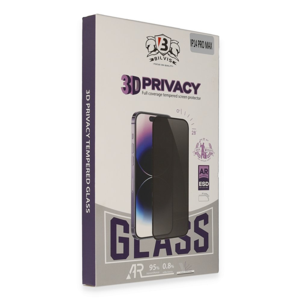 Newface iPhone 15 Pro Bilvis 3D Hayalet Cam Ekran Koruyucu