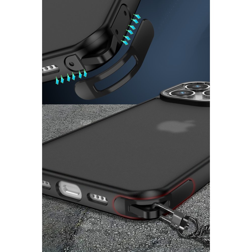 Newface iPhone 15 Pro Kılıf Elegant Kapak - Siyah