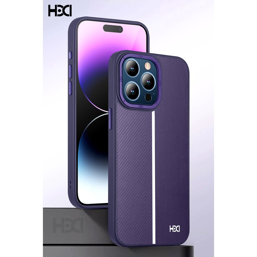 HDD iPhone 15 Pro Kılıf HBC-155 Lizbon Kapak - Derin Mor