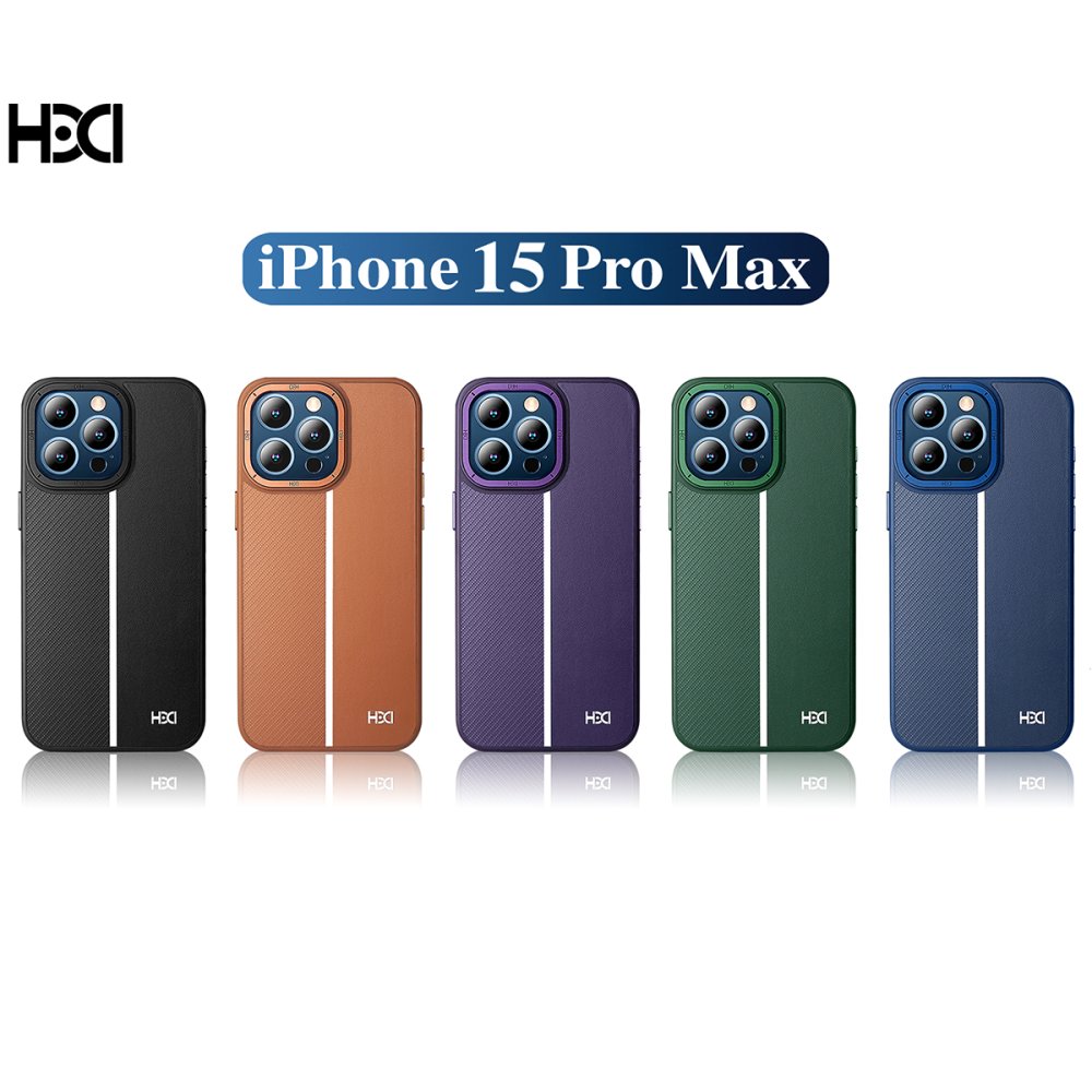 HDD iPhone 15 Pro Kılıf HBC-155 Lizbon Kapak - Siyah