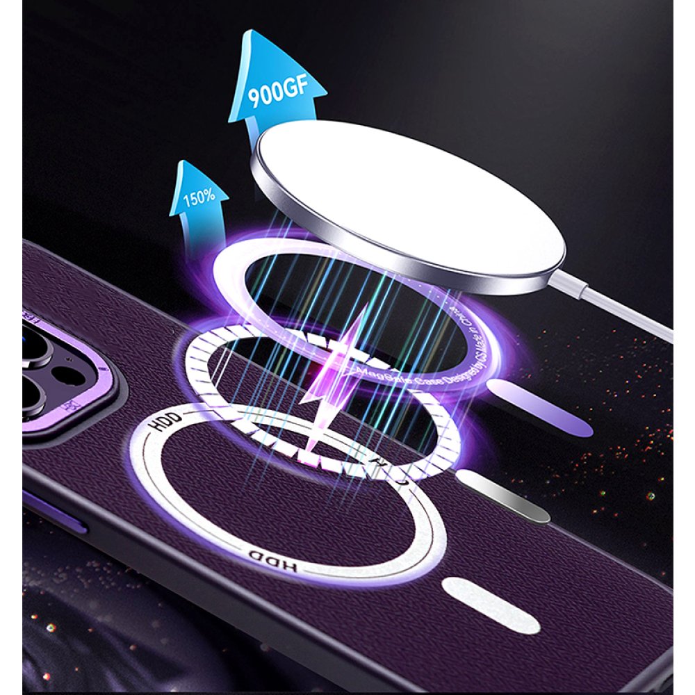 HDD iPhone 15 Pro Kılıf HBC-157 Granada Magneticsafe Kapak - Kahverengi