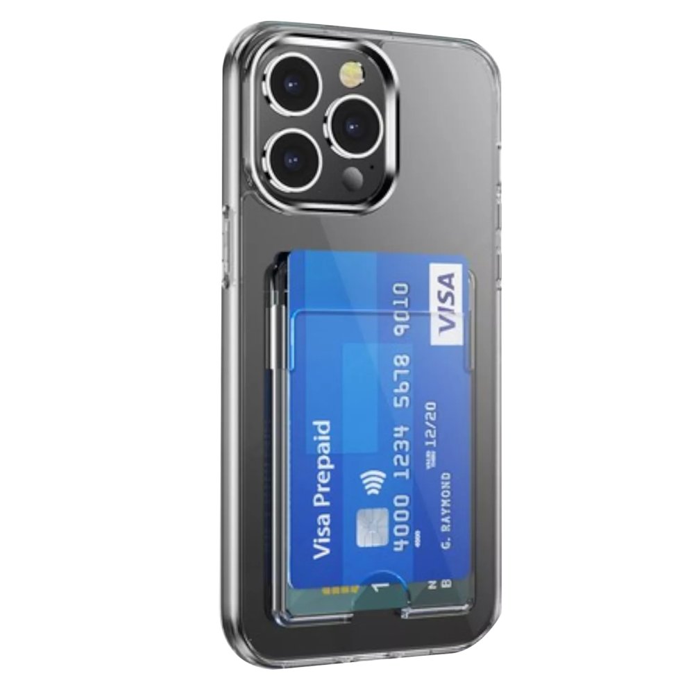 Newface iPhone 15 Pro Kılıf Kart Şeffaf Silikon - Şeffaf