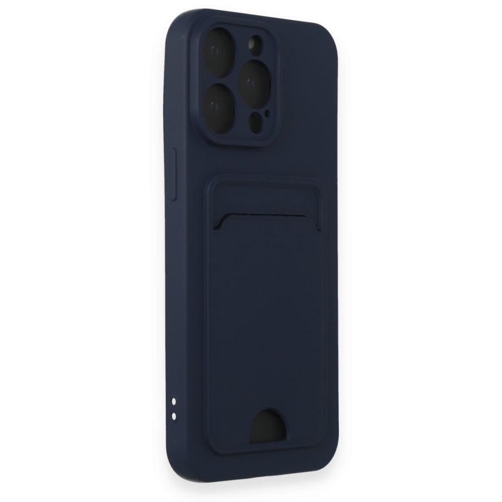 Newface iPhone 15 Pro Kılıf Kelvin Kartvizitli Silikon - Lacivert