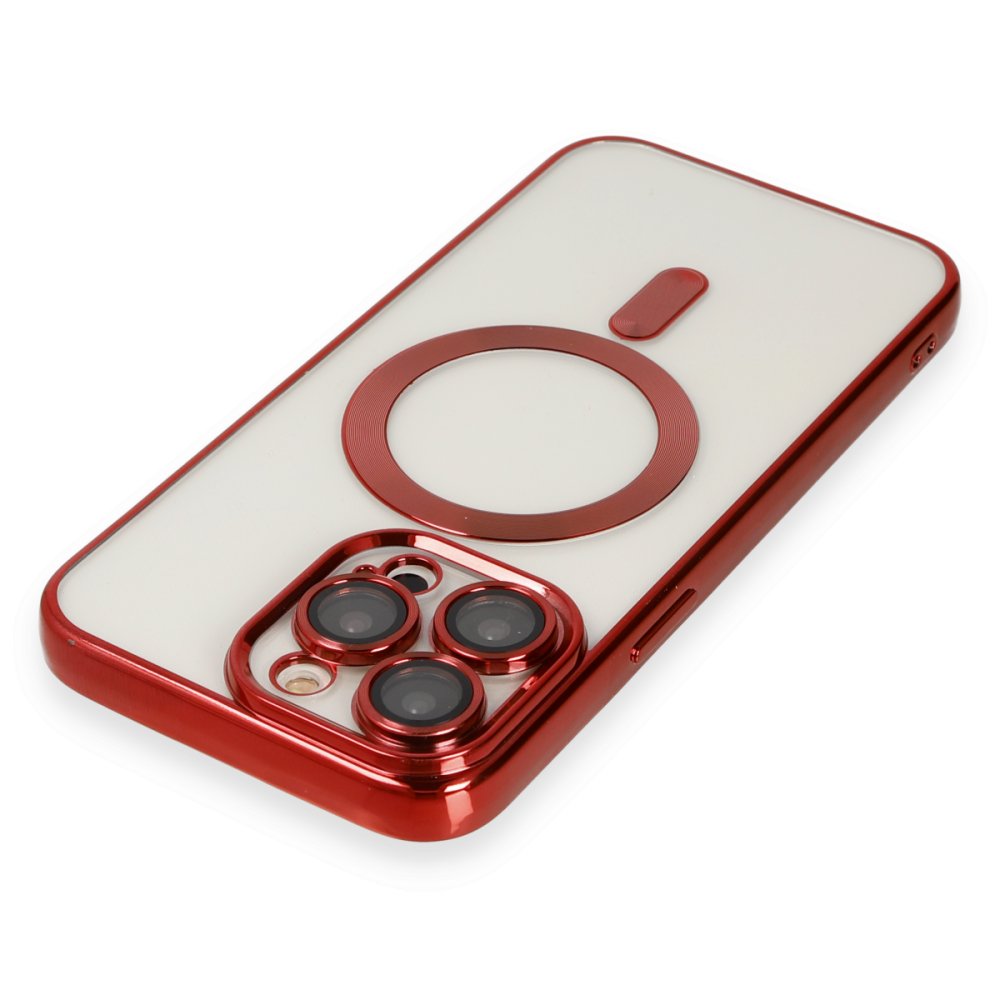 Newface iPhone 15 Pro Kılıf Kross Magneticsafe Kapak - Kırmızı