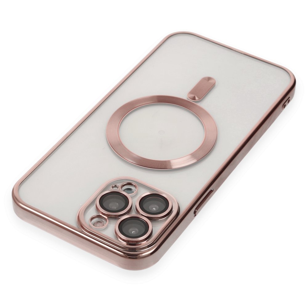 Newface iPhone 15 Pro Kılıf Kross Magneticsafe Kapak - Rose