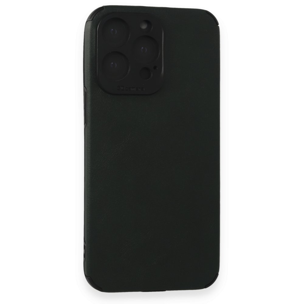 Newface iPhone 15 Pro Kılıf Loop Deri Silikon - Yeşil