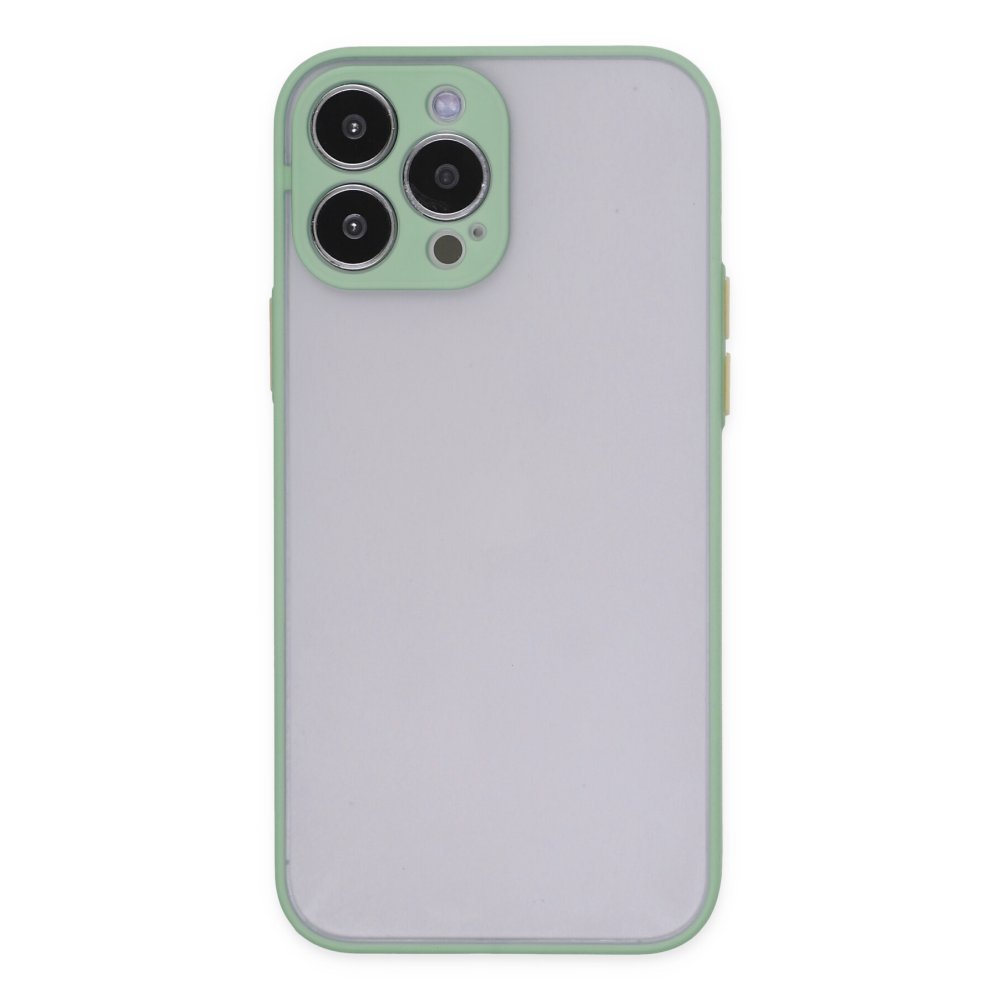 Newface iPhone 15 Pro Kılıf Montreal Silikon Kapak - Açık Yeşil