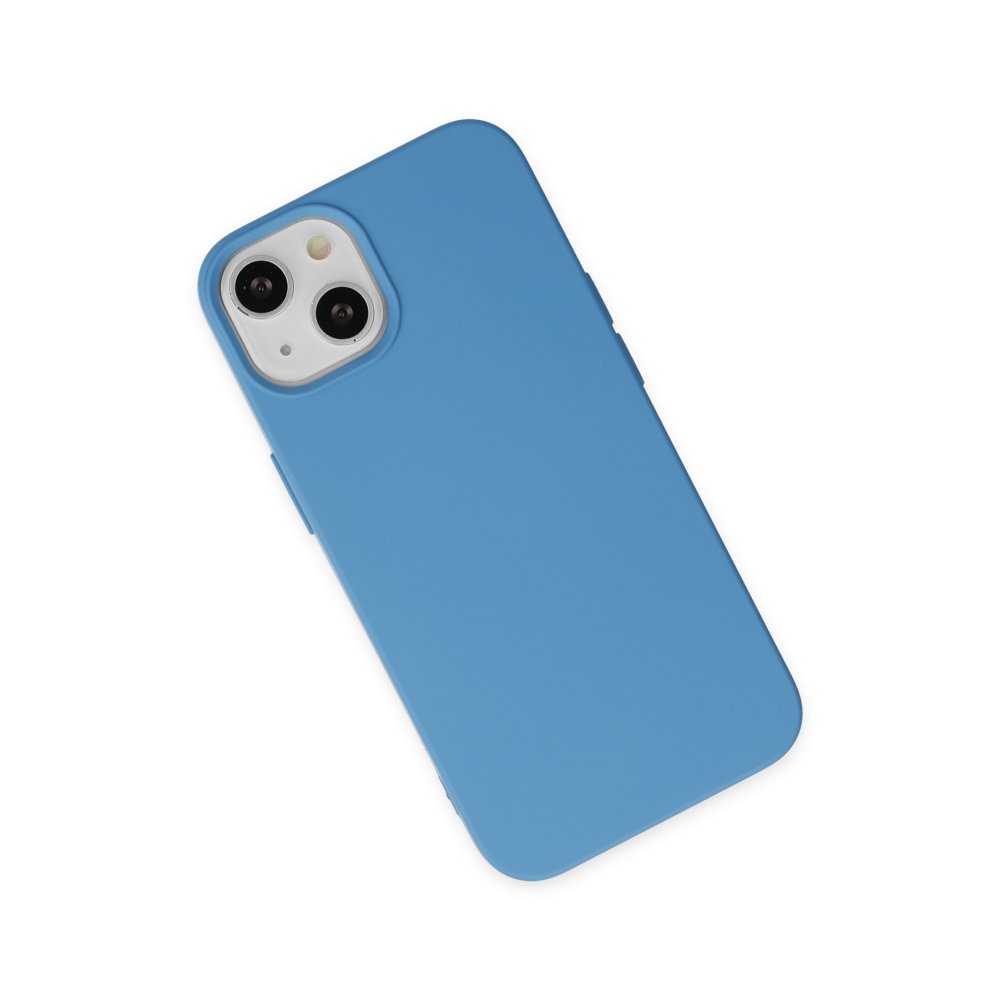 Newface iPhone 15 Pro Kılıf Nano içi Kadife Silikon - Mavi