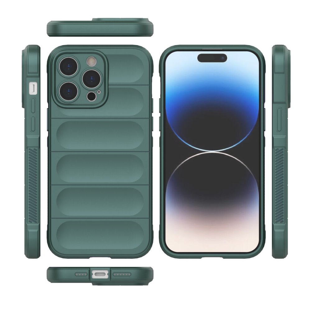 Newface iPhone 15 Pro Kılıf Optimum Silikon - Koyu Yeşil