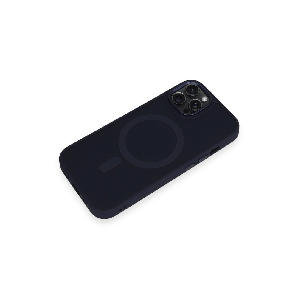 Newface iPhone 15 Pro Kılıf Oslo Magsafe Kapak - Lacivert