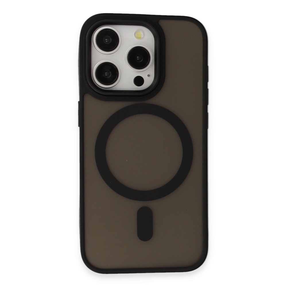 Newface iPhone 15 Pro Kılıf Oslo Magsafe Kapak - Siyah