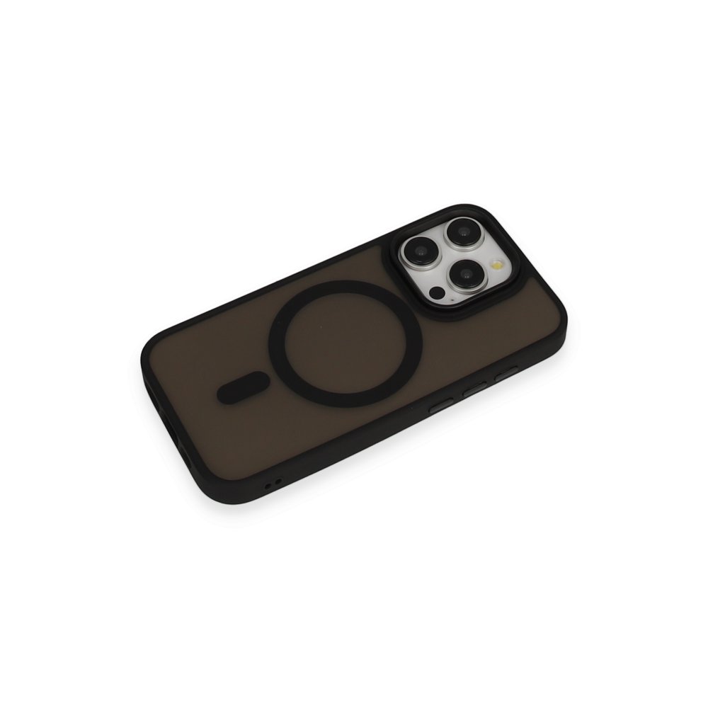 Newface iPhone 15 Pro Kılıf Oslo Magsafe Kapak - Siyah