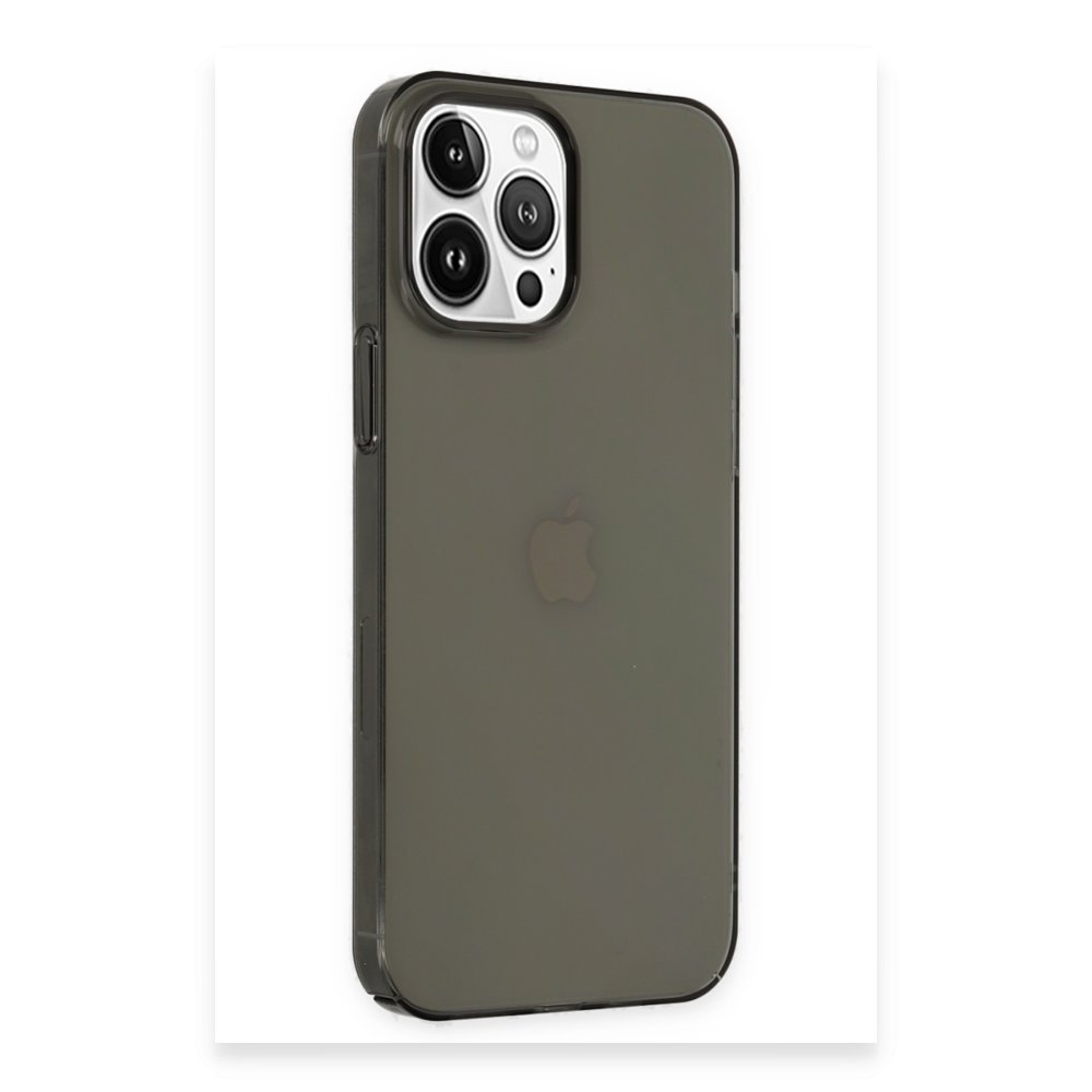 Newface iPhone 15 Pro Kılıf Pc Sert Şeffaf Kapak - Siyah