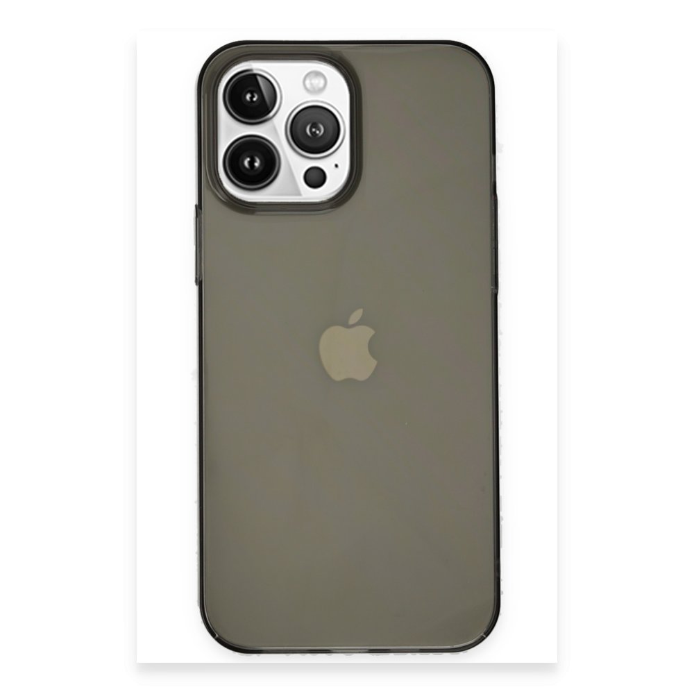 Newface iPhone 15 Pro Kılıf Pc Sert Şeffaf Kapak - Siyah