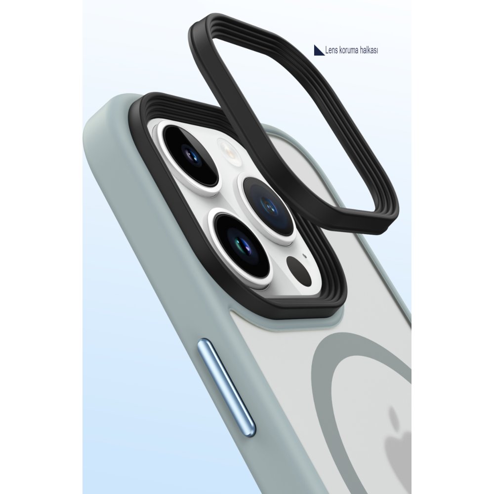 Newface iPhone 15 Pro Kılıf Trex Magneticsafe Kapak - Derin Mor