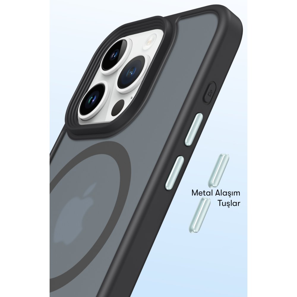 Newface iPhone 15 Pro Kılıf Trex Magneticsafe Kapak - Derin Mor