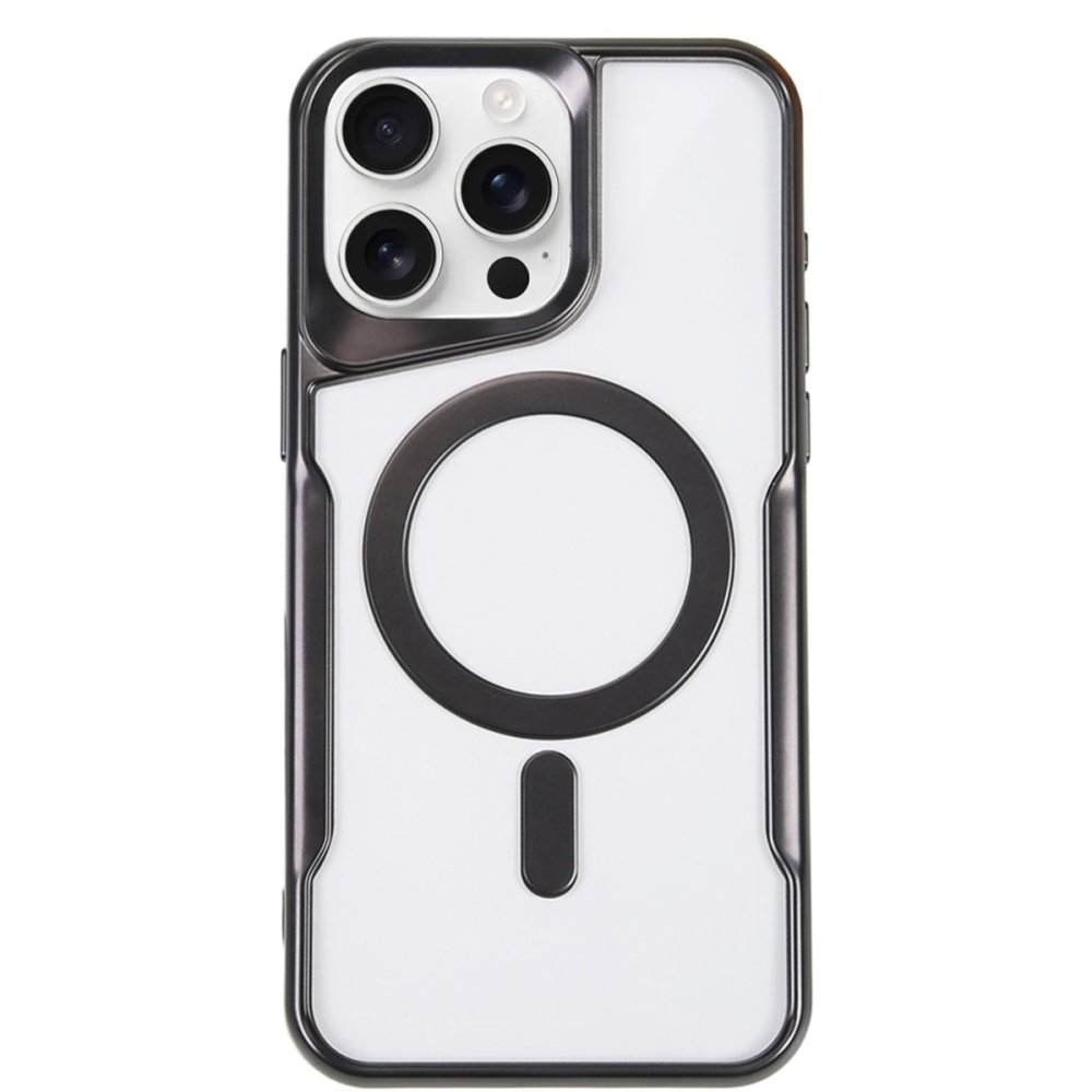 Newface iPhone 15 Pro Max Kılıf Boyi Magsafe Silikon Kapak - Siyah