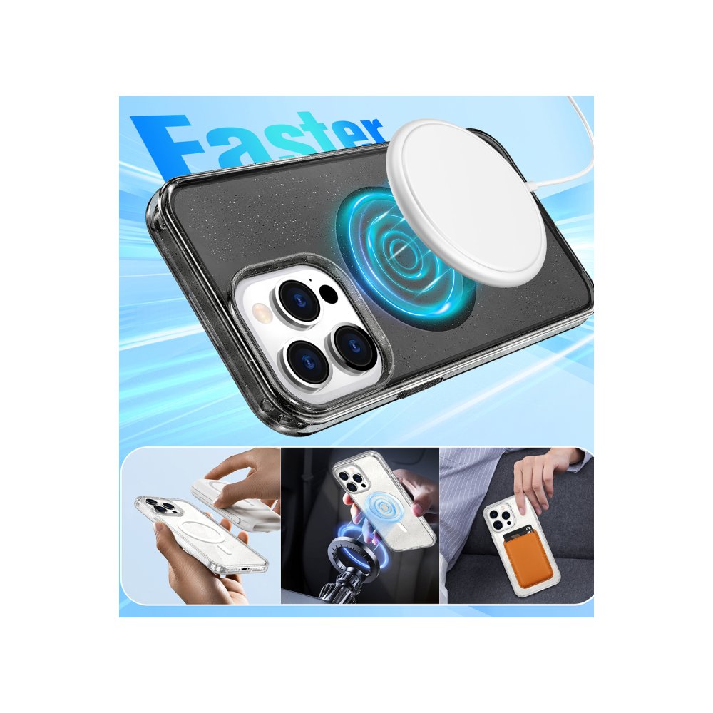 Newface iPhone 15 Pro Max Kılıf Glow Magsafe Kapak - Pembe