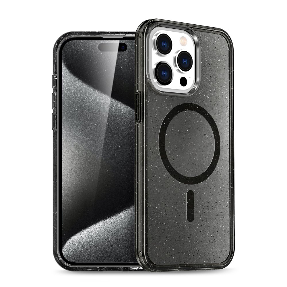 Newface iPhone 15 Pro Max Kılıf Glow Magsafe Kapak - Siyah