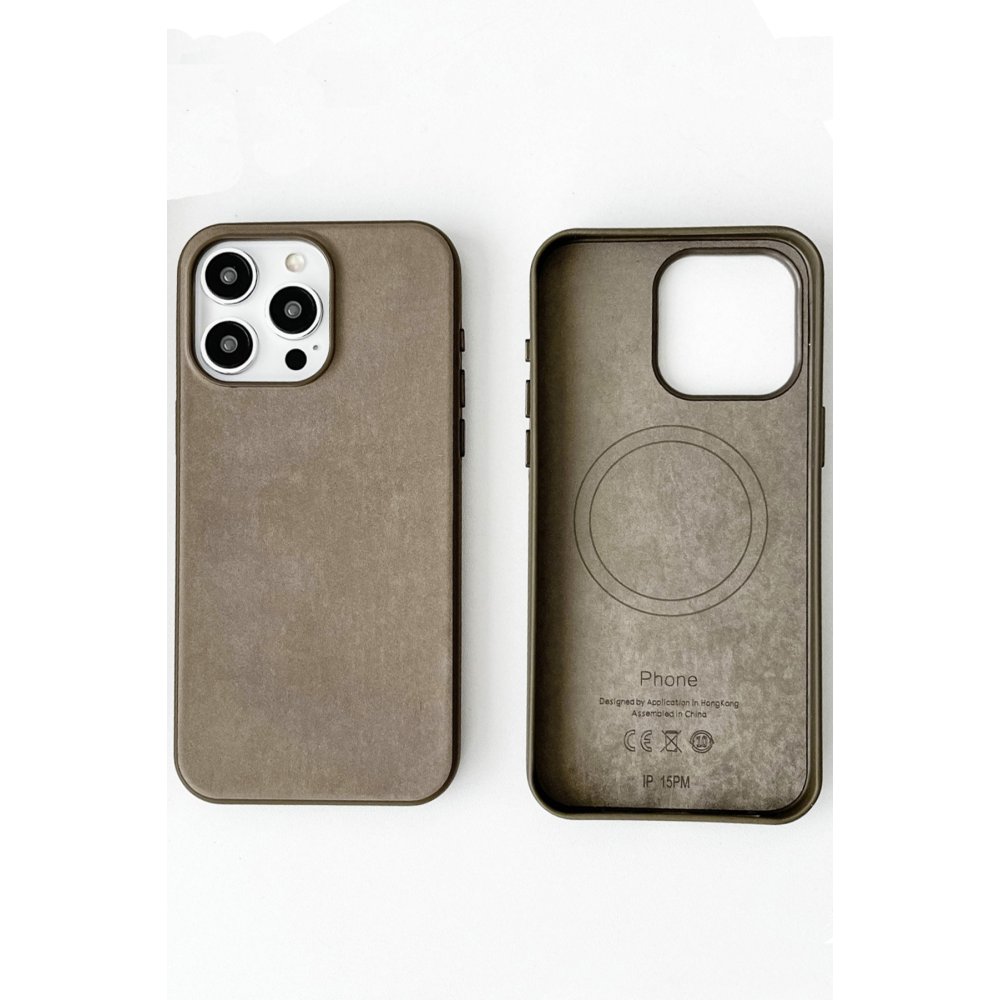 Newface iPhone 15 Pro Max Kılıf Karen Magsafe Kapak - Kahverengi