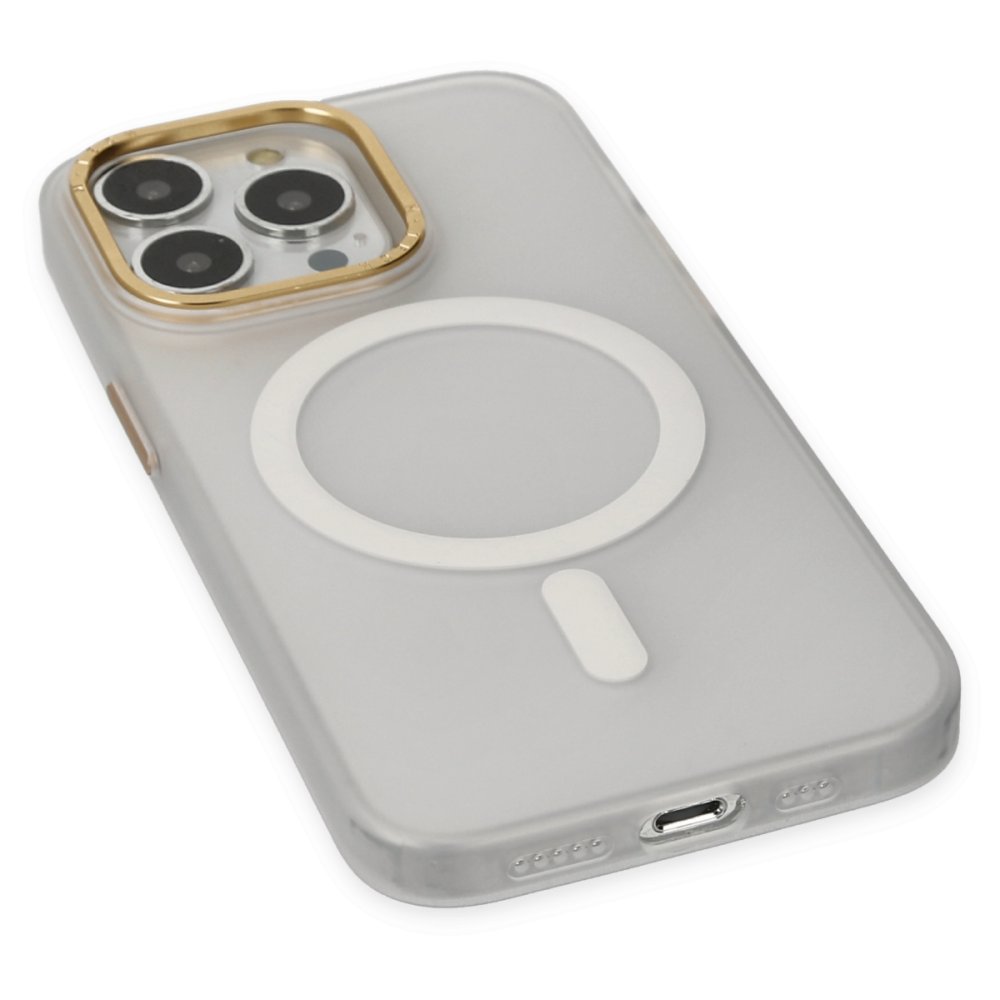 Newface iPhone 15 Pro Max Kılıf Lodos Magneticsafe Mat Kapak - Şeffaf