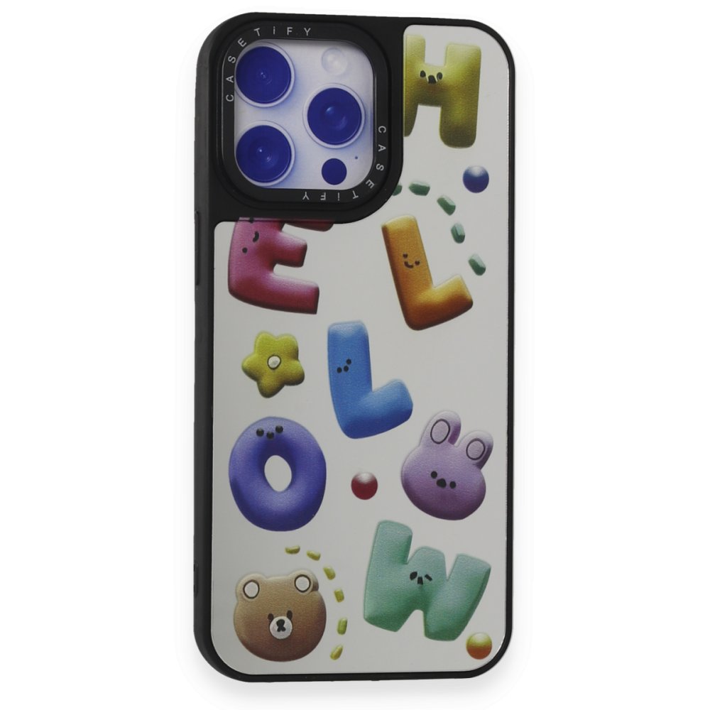 Newface iPhone 15 Pro Max Kılıf Mirror Desenli Kapak - Mirror - 15