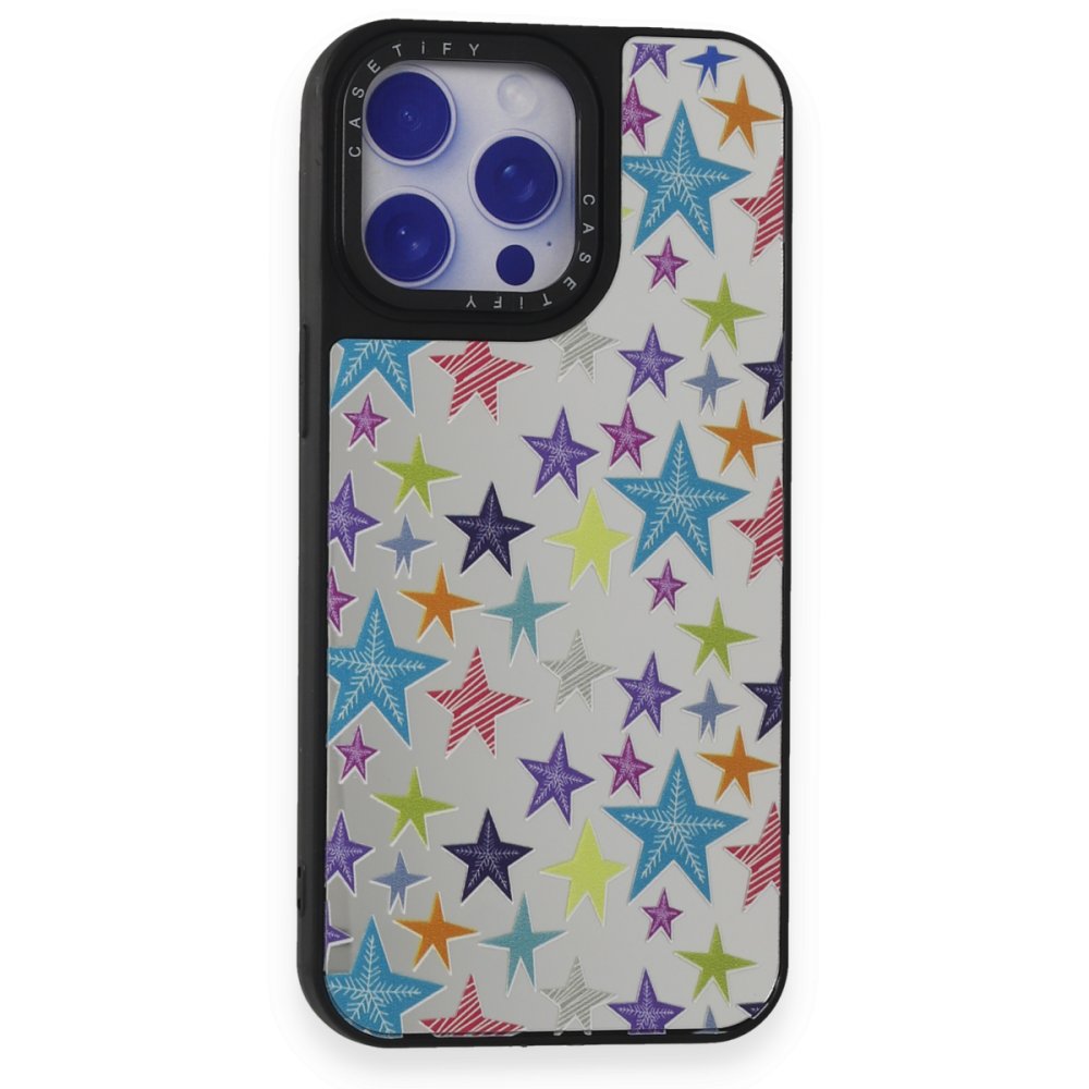 Newface iPhone 15 Pro Max Kılıf Mirror Desenli Kapak - Mirror - 18