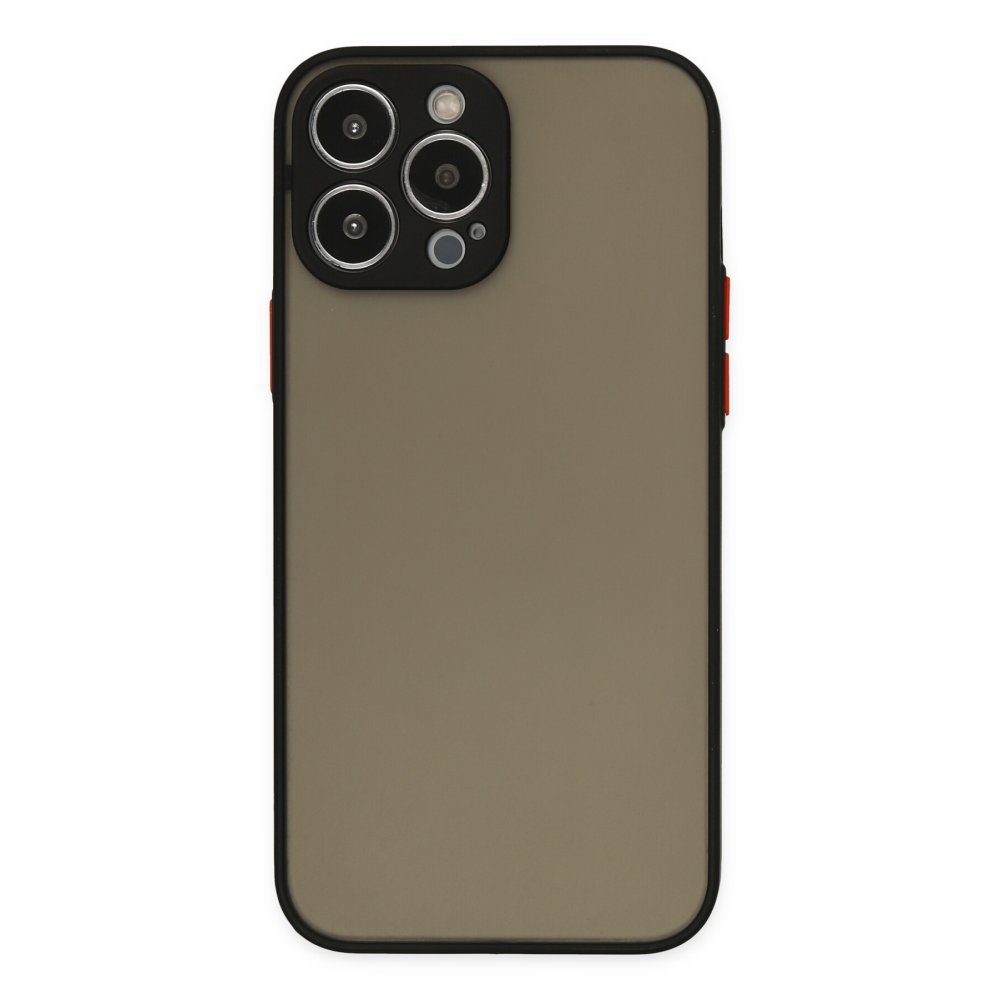 Newface iPhone 15 Pro Max Kılıf Montreal Silikon Kapak - Siyah