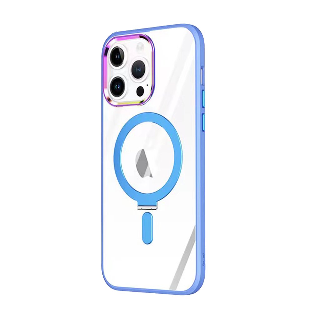 Newface iPhone 15 Pro Max Kılıf Mudo Magneticsafe Standlı Kapak - Sierra Blue