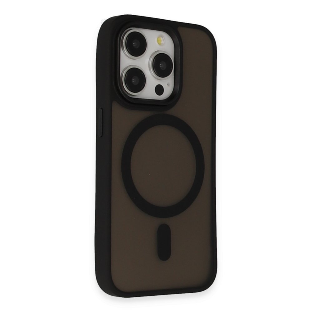 Newface iPhone 15 Pro Max Kılıf Oslo Magsafe Kapak - Siyah