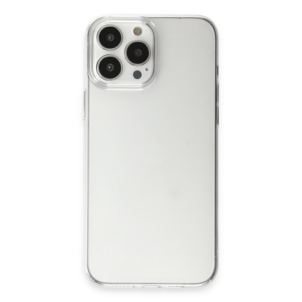 Newface iPhone 15 Pro Max Kılıf Pc Sert Şeffaf Kapak - Şeffaf