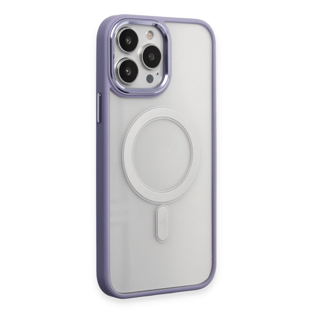 Newface iPhone 15 Pro Max Kılıf Room Magneticsafe Silikon - Lila